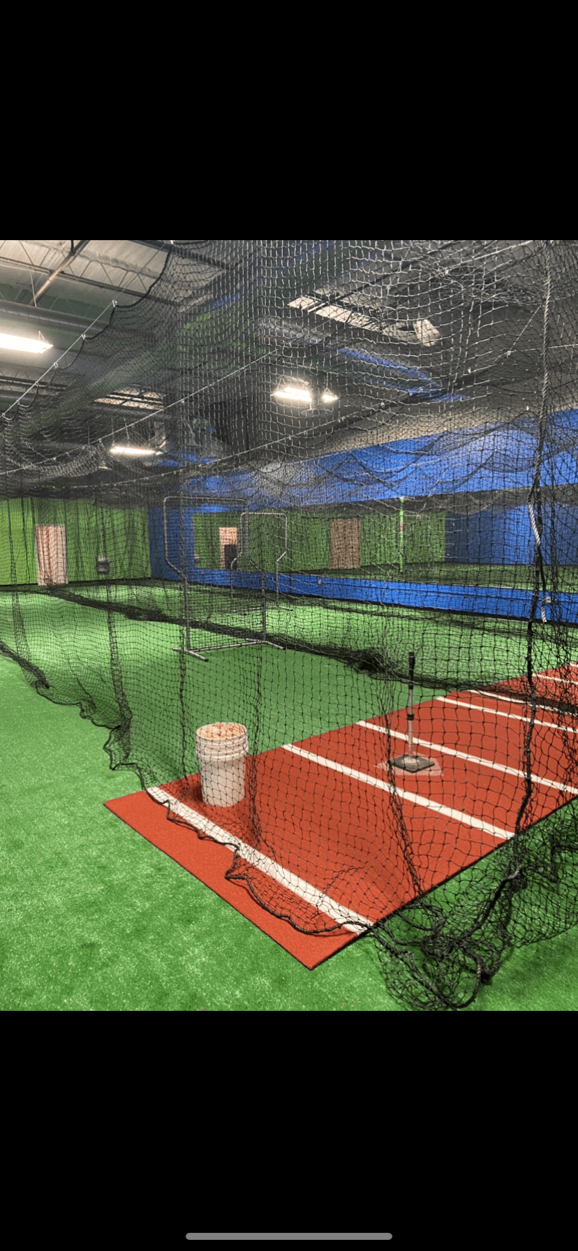 5 indoor batting cages with an open practice space - photo 3