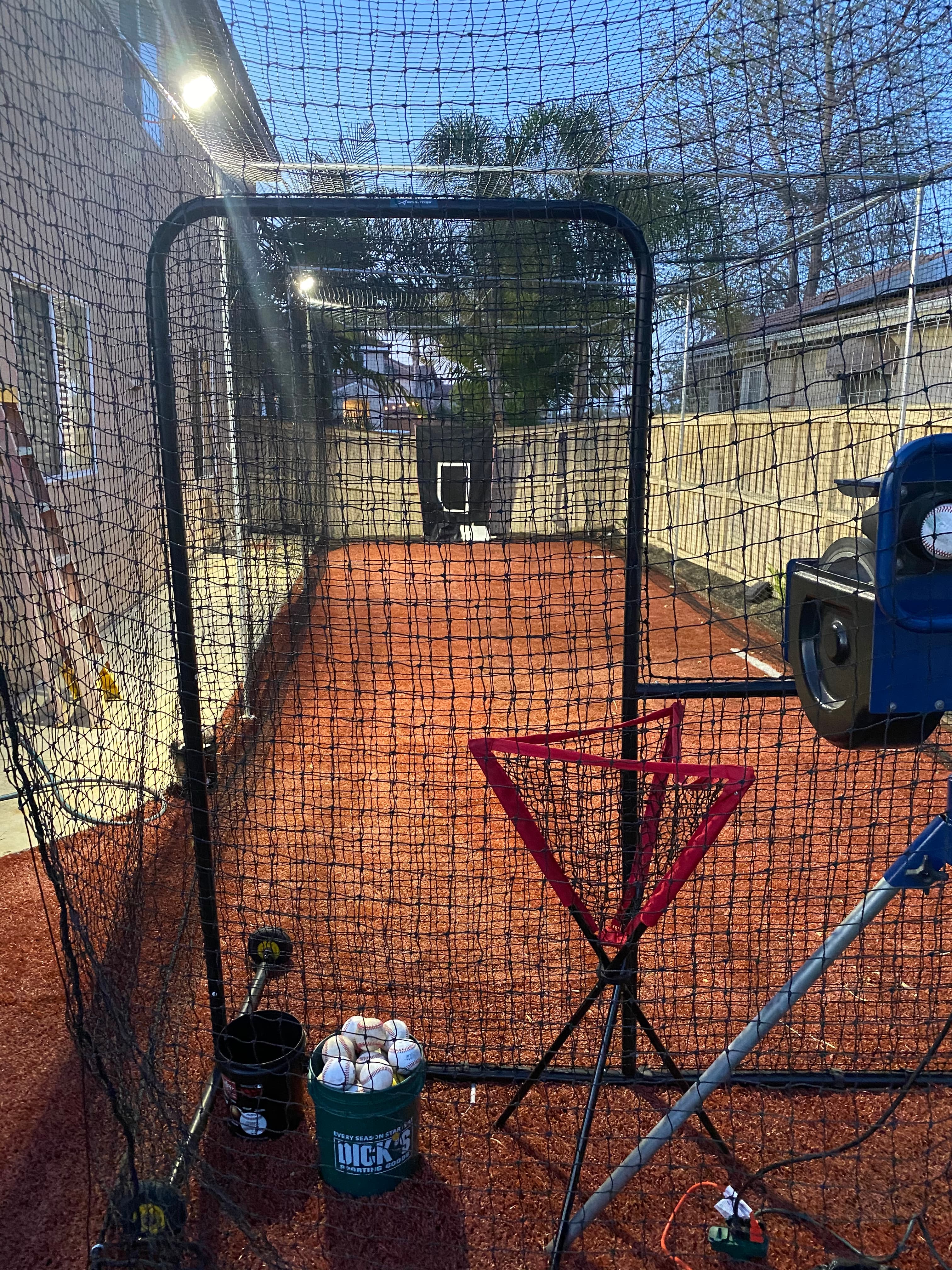 batting cage with pitching machine and lights in Riverside, CA - photo 4