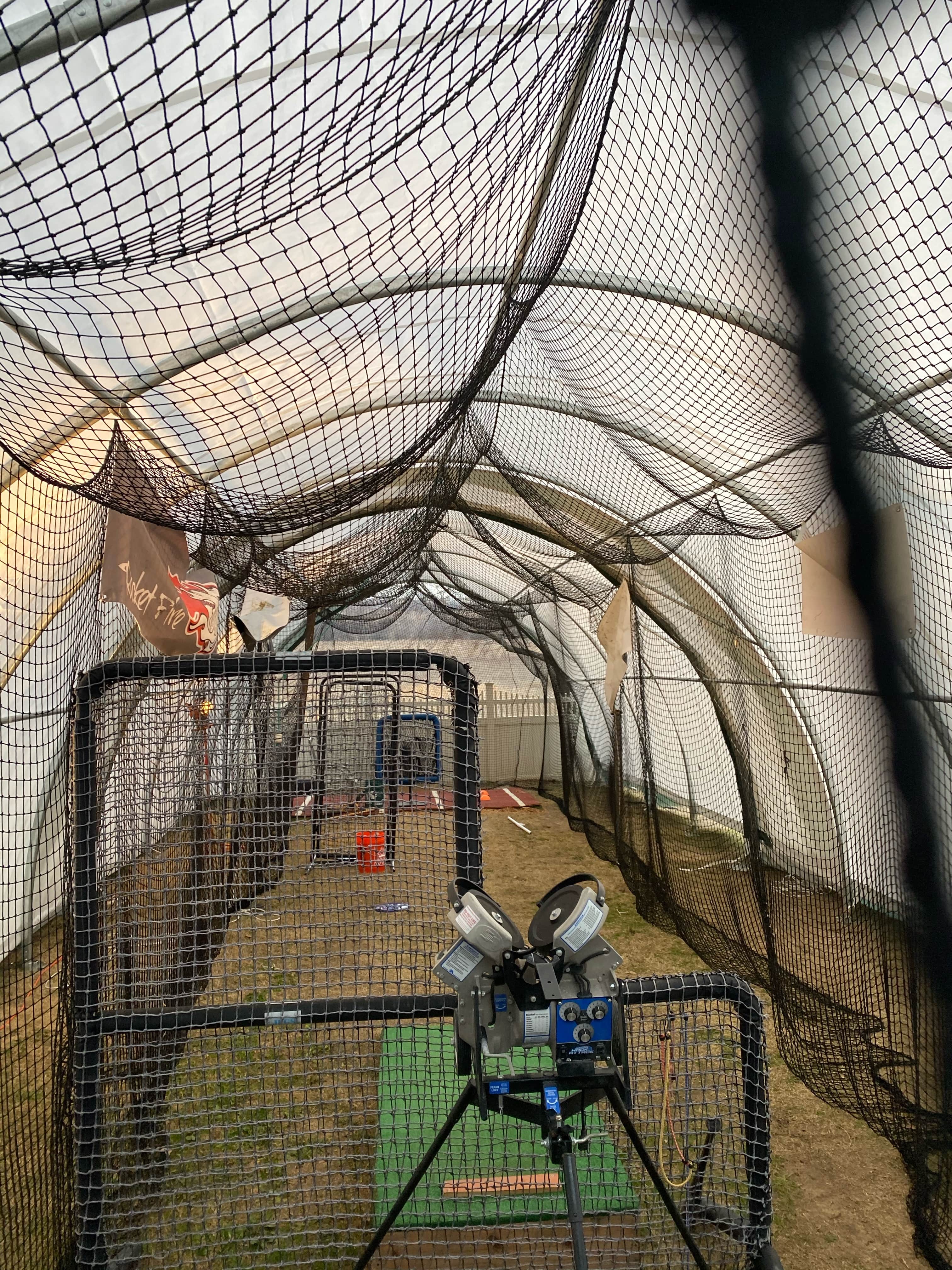 Covered Batting Cage in Little Elm, TX — Pitching Machine & Lighted - photo 4
