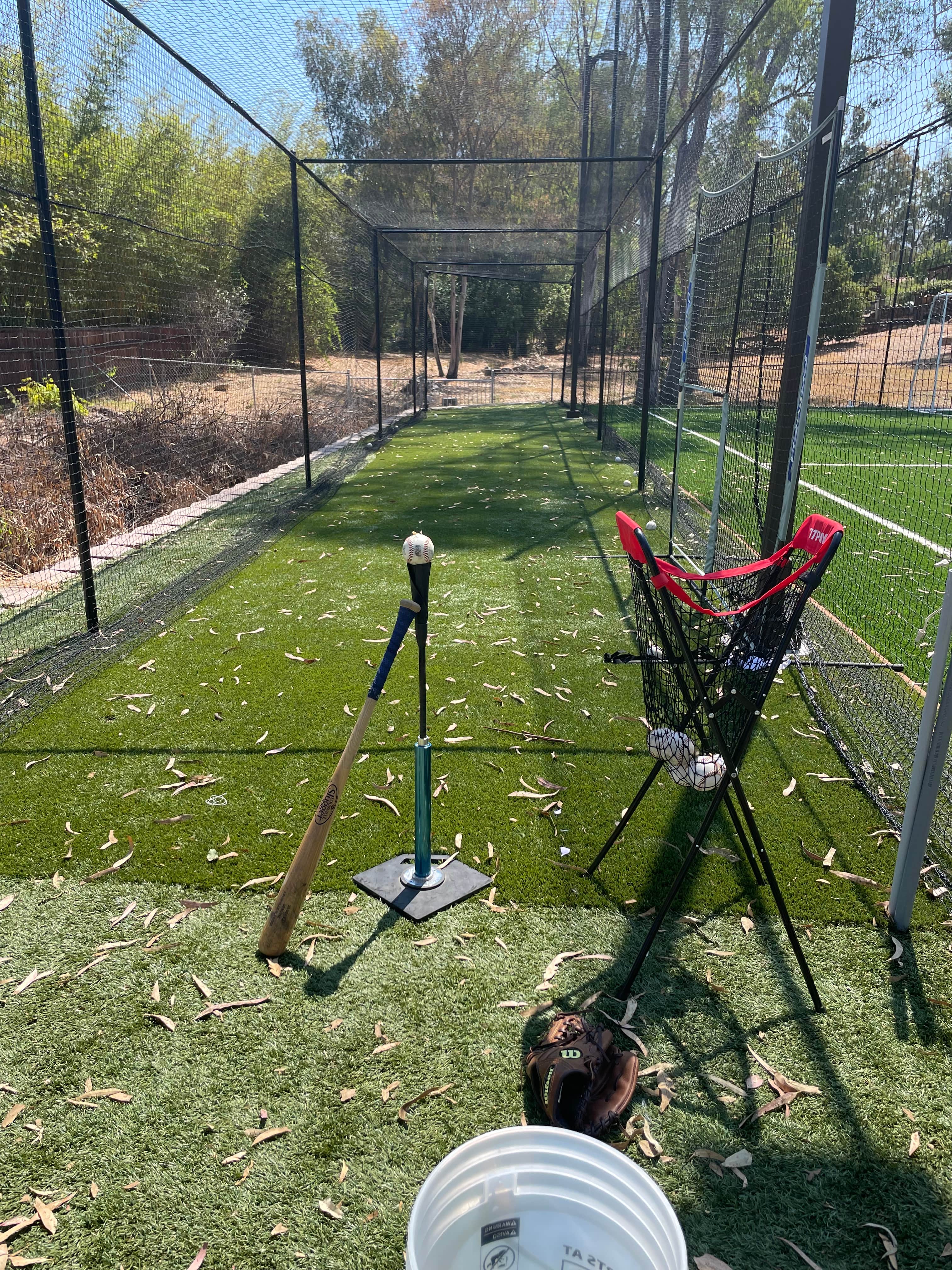 Backyard Batting Cage in Poway, CA — Lighted & Turf - photo 3