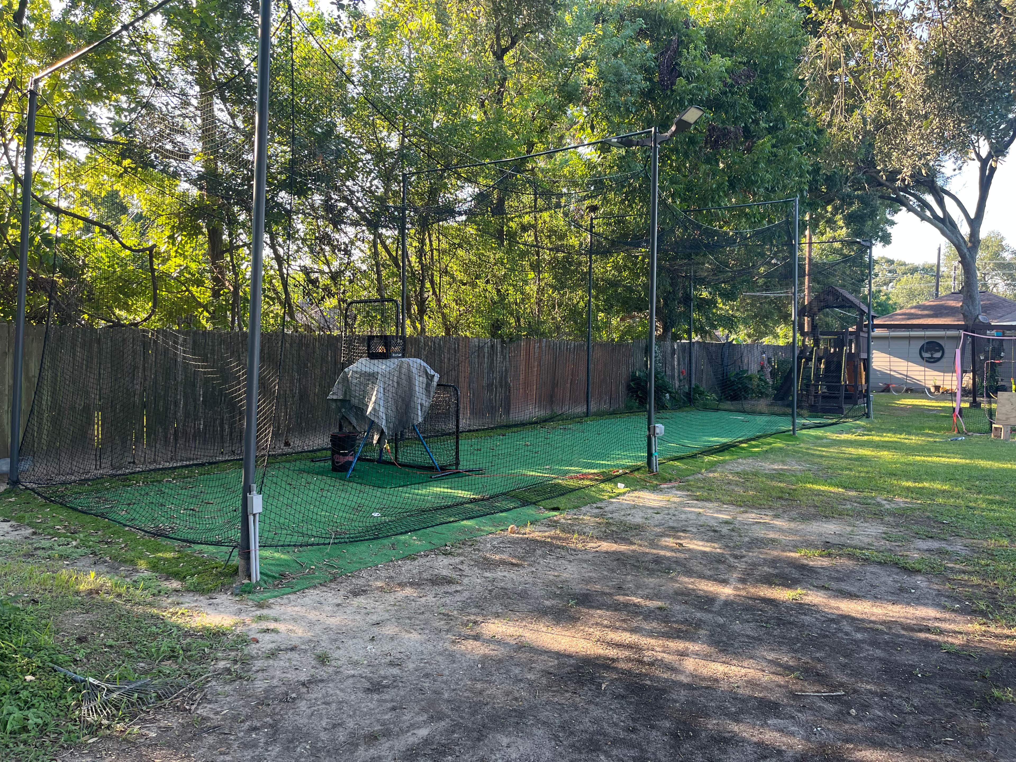 Outdoor Batting Cage in Houston, TX — Pitching Machine & Lighted - photo 3