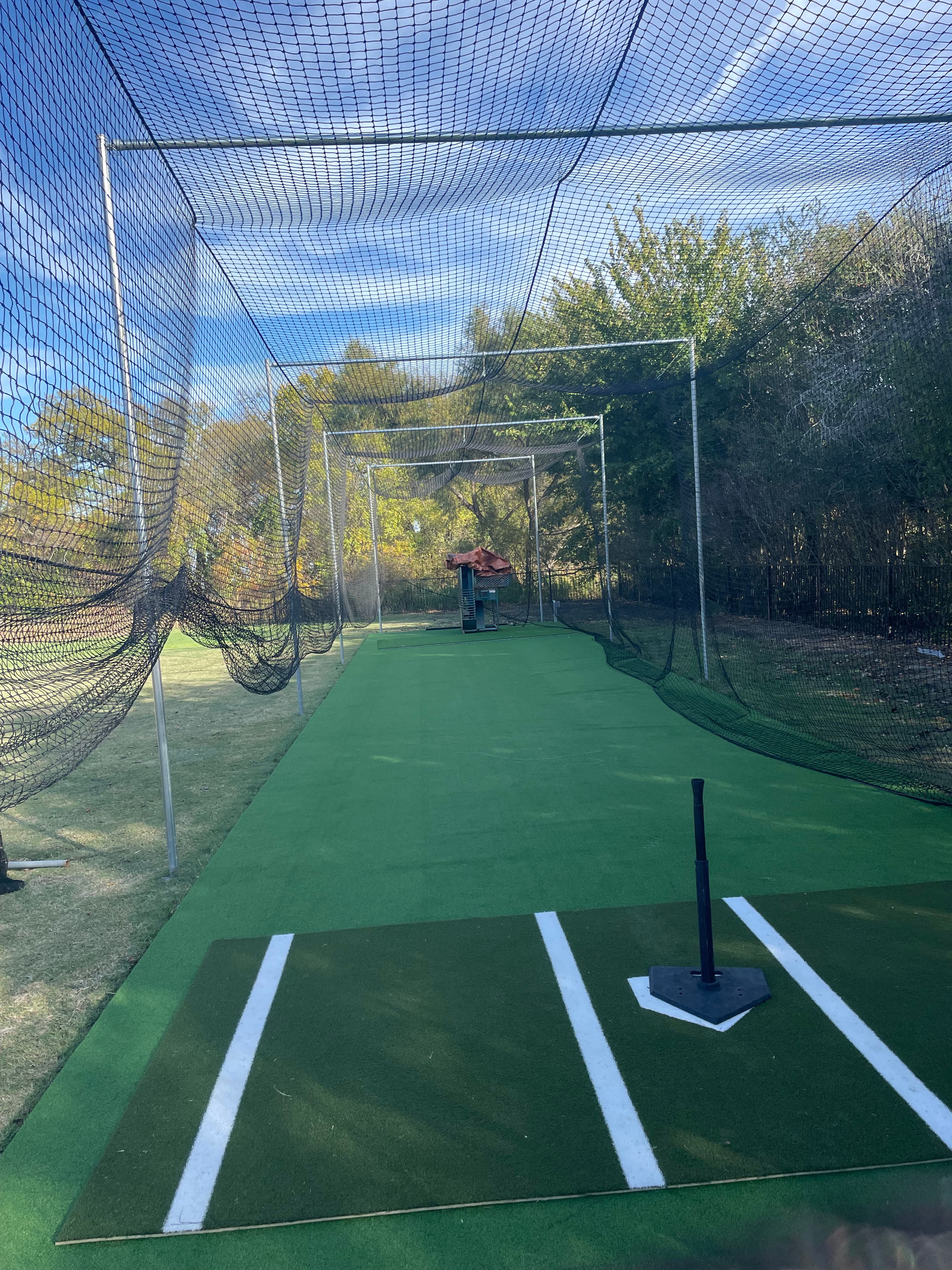 Batting Cage with Iron Mike pitching machine in Allen, TX - Batting cage rental in Allen, TX