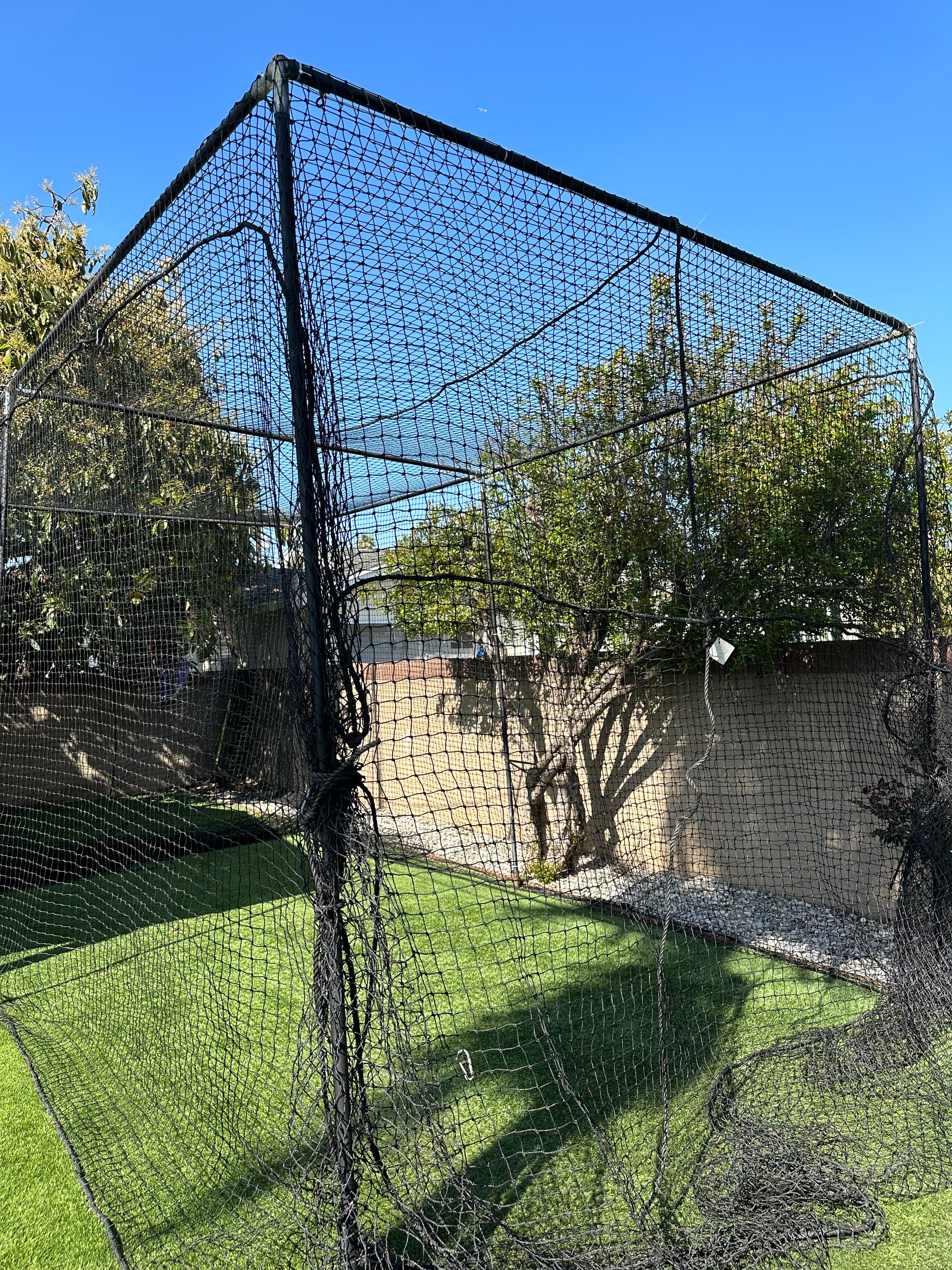 Backyard Batting Cage with Turf in Whittier, CA - Batting cage rental in Whittier, CA