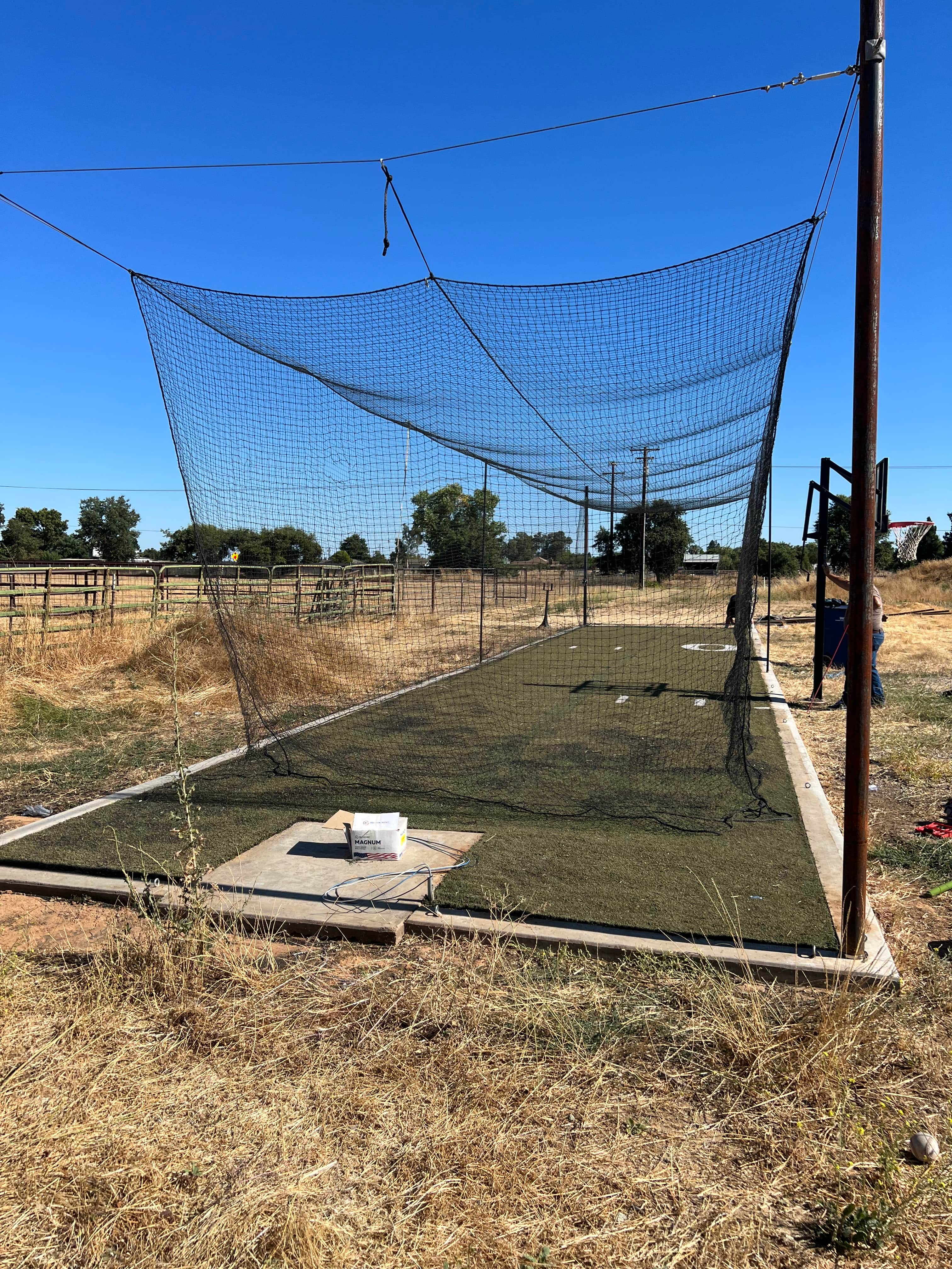Outdoor Batting Cage in Herald, CA — Pitching Machine & Lighted