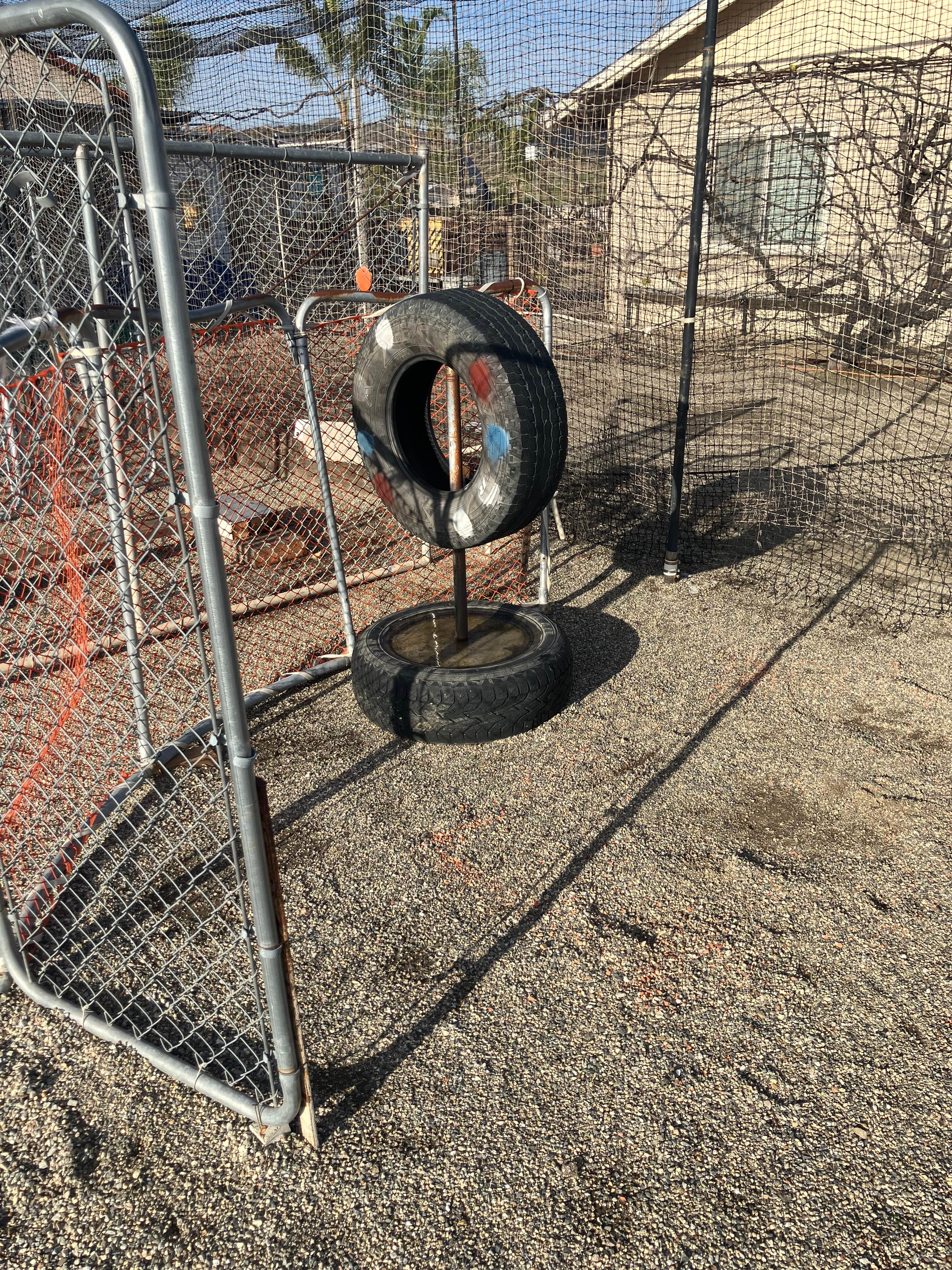 Outdoor Batting Cage in Canyon Lake, CA — Pitching Machine & Baseball