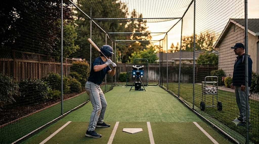 Batting cage practice option near Katy, TX